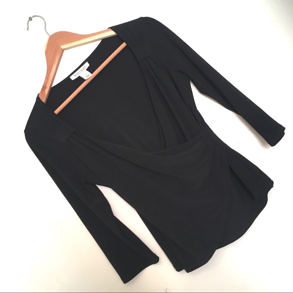 WHBM Three-Quarter Sleeve Top